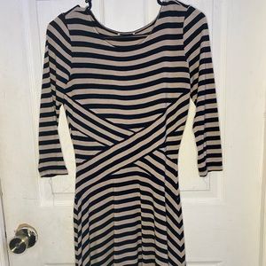 Long , long sleeve dress with stripes/ size M